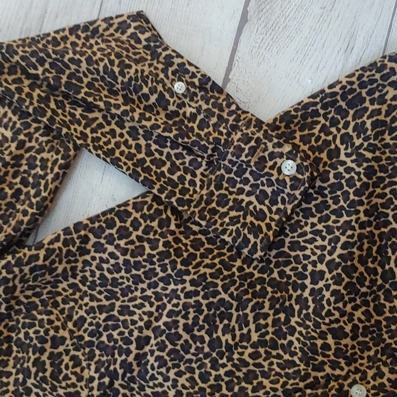 J. CREW FACTORY CHEETAH BUTTON DOWN - Picture 2 of 8